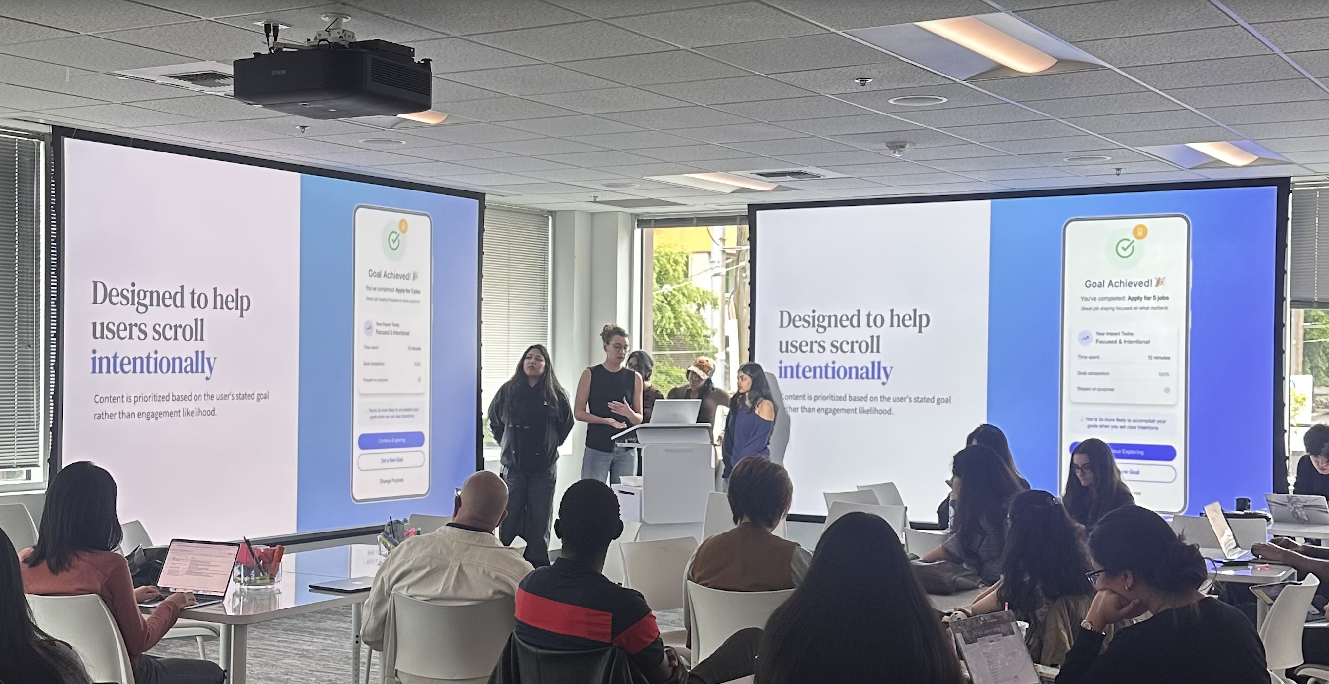 Presenting the LinkedIn redesign to the class
